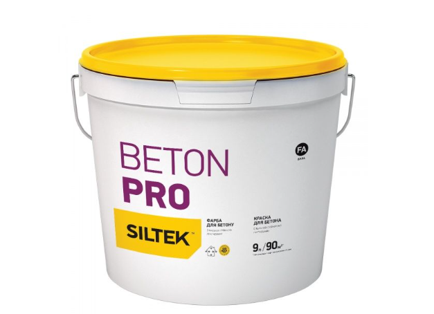 Фарба латексна акрилова Siltek Beton Pro База FС шовковистий глянець база під тонування 4,5 л